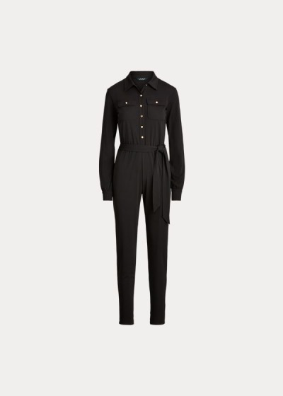 Women's Ralph Lauren Buttoned Jersey Jumpsuits | 795346AXV